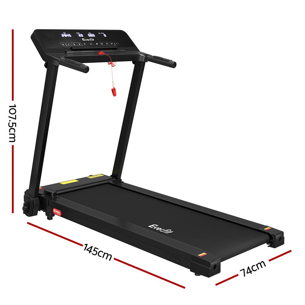 Treadmill Electric Home Gym Fitness Excercise Knob Foldable 420mm Black - Sports & Fitness > Exercise, Gym and Fitness - Rivercity House & Home Co. (ABN 18 642 972 209) - Affordable Modern Furniture Australia
