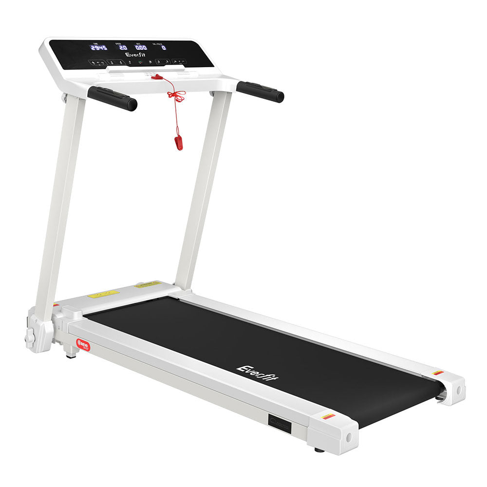 Treadmill Electric Home Gym Fitness Excercise Knob Foldable 420mm White - Sports & Fitness > Exercise, Gym and Fitness - Rivercity House & Home Co. (ABN 18 642 972 209) - Affordable Modern Furniture Australia