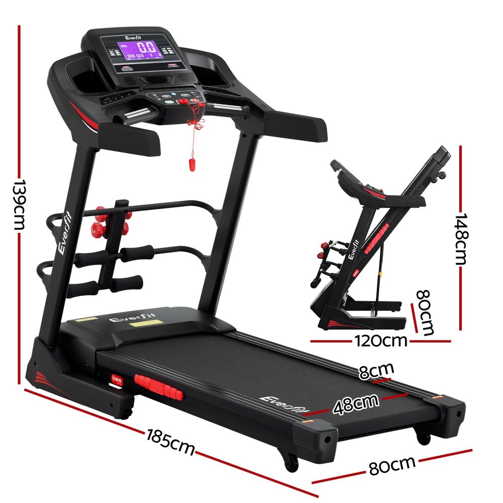 Treadmill Electric Home Gym Fitness Exercise Machine w/ Sit Up Bar 480mm - Sports & Fitness > Exercise, Gym and Fitness - Rivercity House & Home Co. (ABN 18 642 972 209) - Affordable Modern Furniture Australia