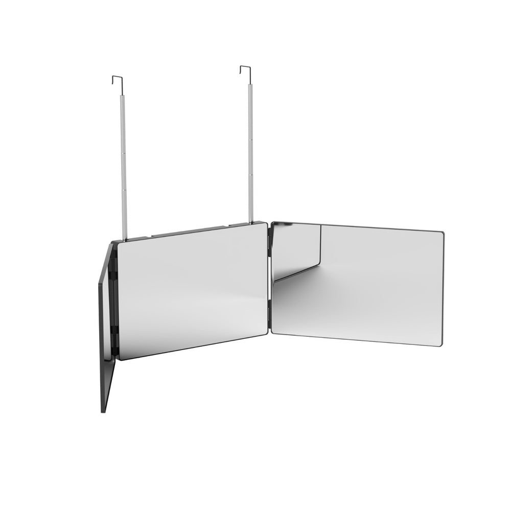 Trifold Mirror Makeup Portable with Height Adjustable 3 Way Telescoping Hook Hair Cutting Styling - Health & Beauty > Makeup > Makeup Mirrors - Rivercity House & Home Co. (ABN 18 642 972 209) - Affordable Modern Furniture Australia
