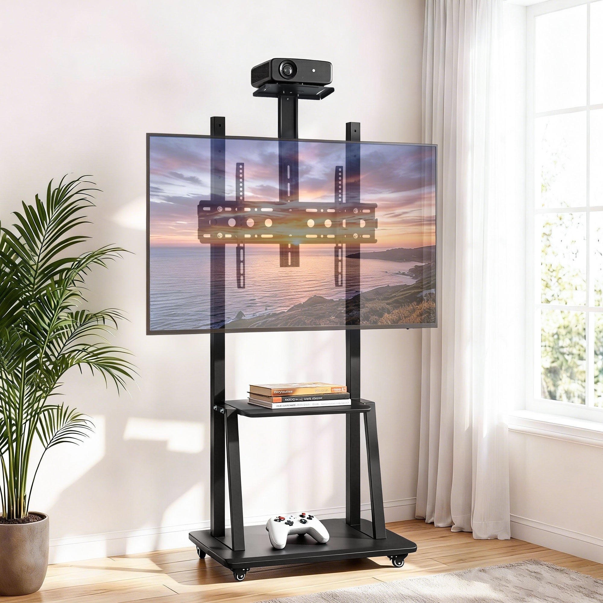 TV Stand 32 - 70" Universal Mobile Adjustable Height TV Stand with Wheels - Furniture > Living Room > TV Units - Rivercity House & Home Co. (ABN 18 642 972 209) - Affordable Modern Furniture Australia
