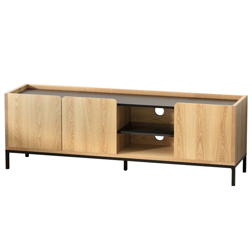 TV Unit Entertainment Unit Storage Cabinet Shelf 160cm Pine - Furniture > Living Room > TV Units - Rivercity House & Home Co. (ABN 18 642 972 209) - Affordable Modern Furniture Australia