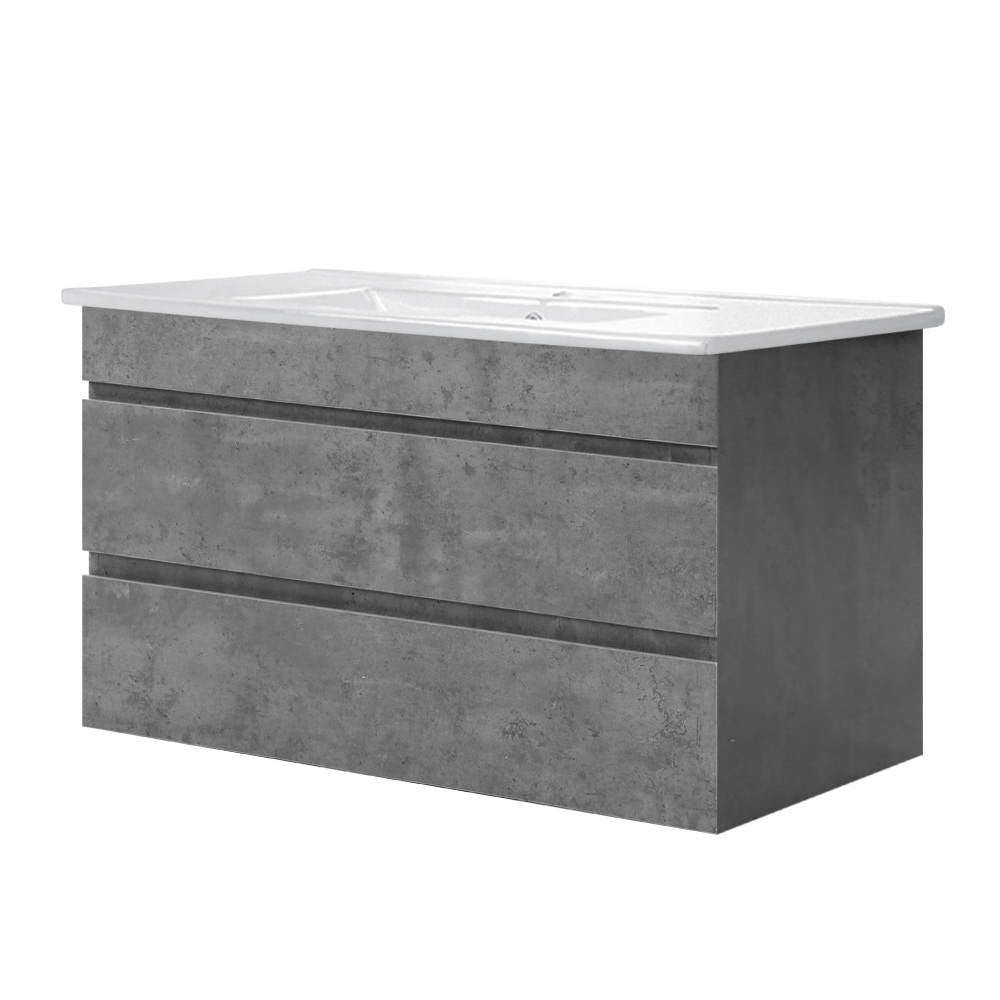 Vanity Unit 915mm with Basin Grey - Home & Garden > Bathroom Accessories - Rivercity House & Home Co. (ABN 18 642 972 209) - Affordable Modern Furniture Australia