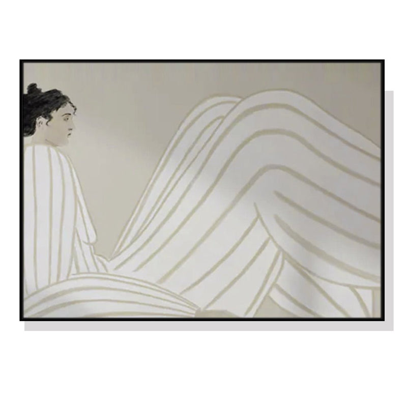 Wall Art 50cmx70cm Abstract Lady Black Frame Canvas - Home & Garden > Wall Art - Rivercity House & Home Co. (ABN 18 642 972 209) - Affordable Modern Furniture Australia