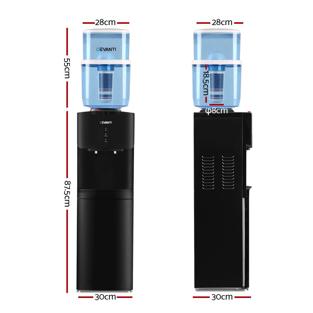 Water Cooler Dispenser Stand 22L Bottle Black - Appliances > Kitchen Appliances > Water Dispensers - Rivercity House & Home Co. (ABN 18 642 972 209) - Affordable Modern Furniture Australia