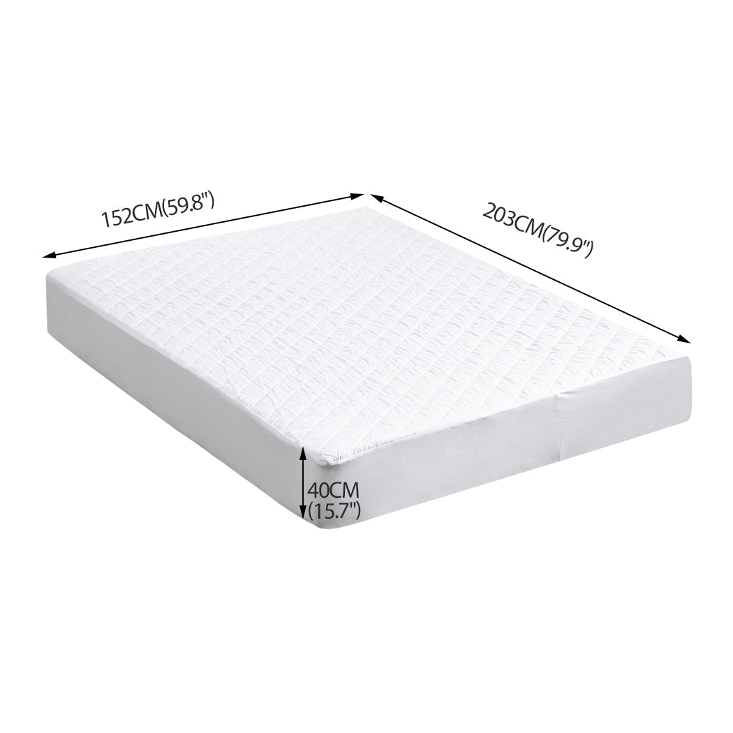 Waterproof Quilted Microfiber Queen Mattress Protector - White - Rivercity House & Home Co. (ABN 18 642 972 209) - Affordable Modern Furniture Australia