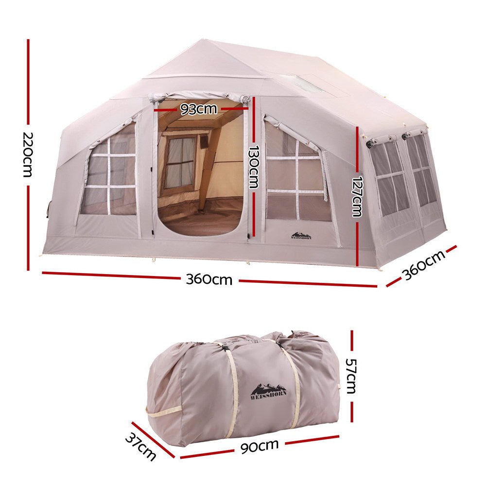 Weisshorn Camping Tent Inflatable Beach Tent 6 Person 360CM - Outdoor Recreation > Camping > Tents - Rivercity House & Home Co. (ABN 18 642 972 209) - Affordable Modern Furniture Australia