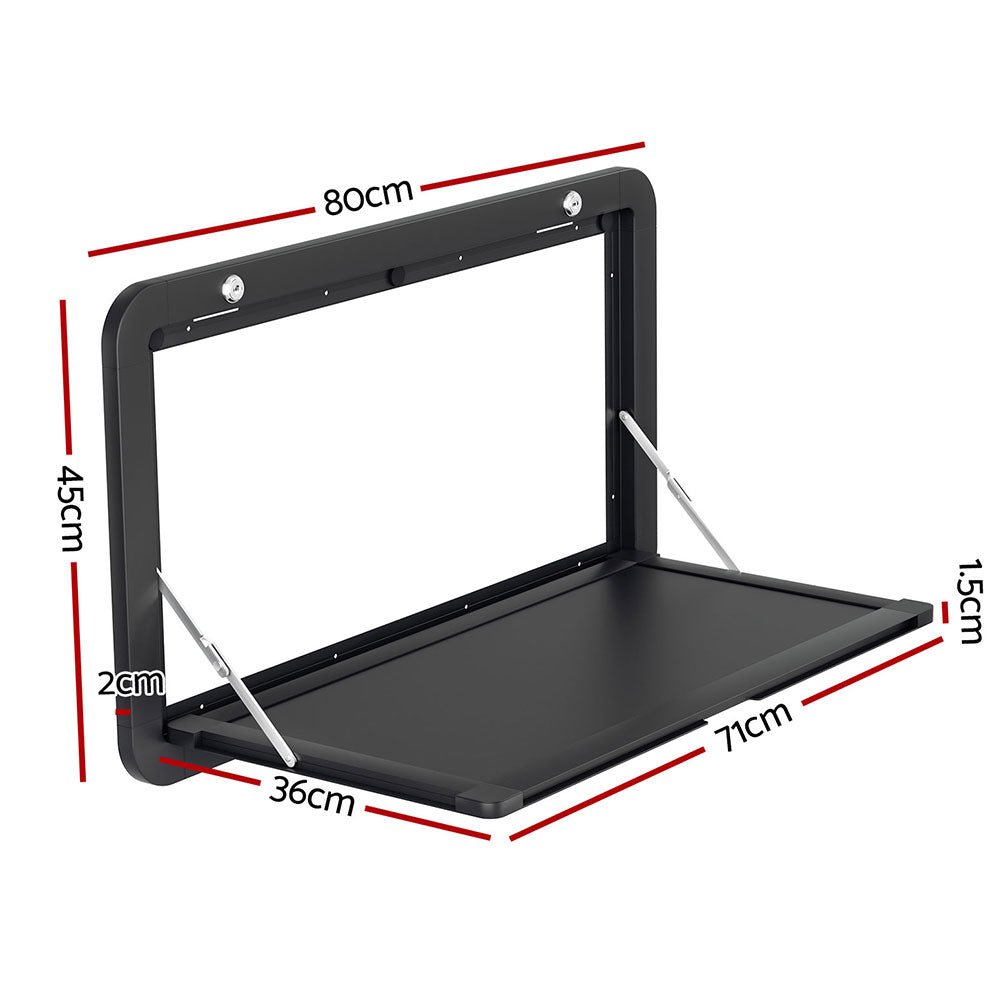 Weisshorn Caravan Table 800 x 450mm Folding Lockable Black - Outdoor > Others - Rivercity House & Home Co. (ABN 18 642 972 209) - Affordable Modern Furniture Australia