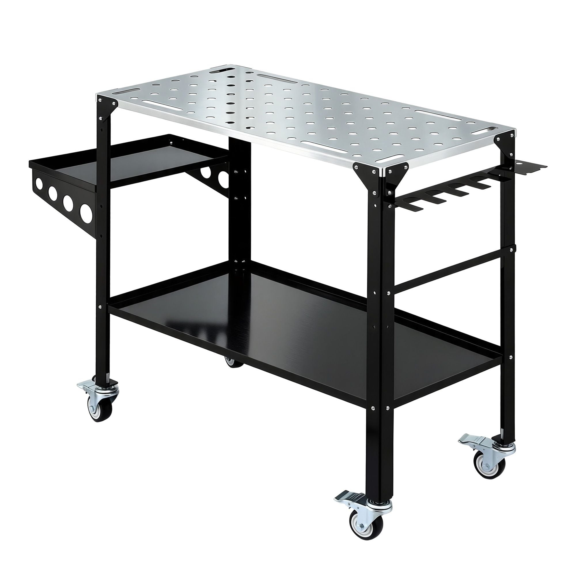 Welding Table Cart with Tool Storage 130KG Capacity Mobile Workstation - Tools > Tools Storage > Utility Trolleys - Rivercity House & Home Co. (ABN 18 642 972 209) - Affordable Modern Furniture Australia