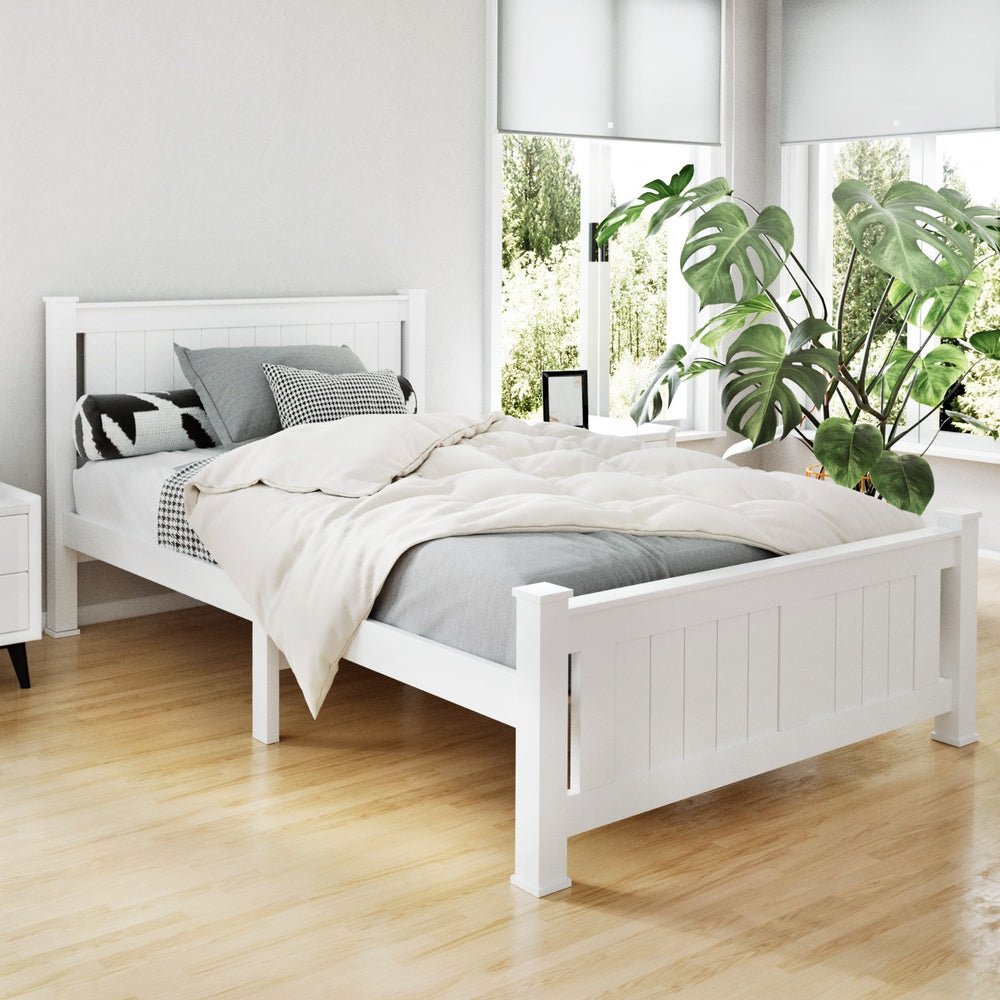 Wendy Wooden King Single Bed Frame White - Rivercity House & Home Co. (ABN 18 642 972 209) - Affordable Modern Furniture Australia