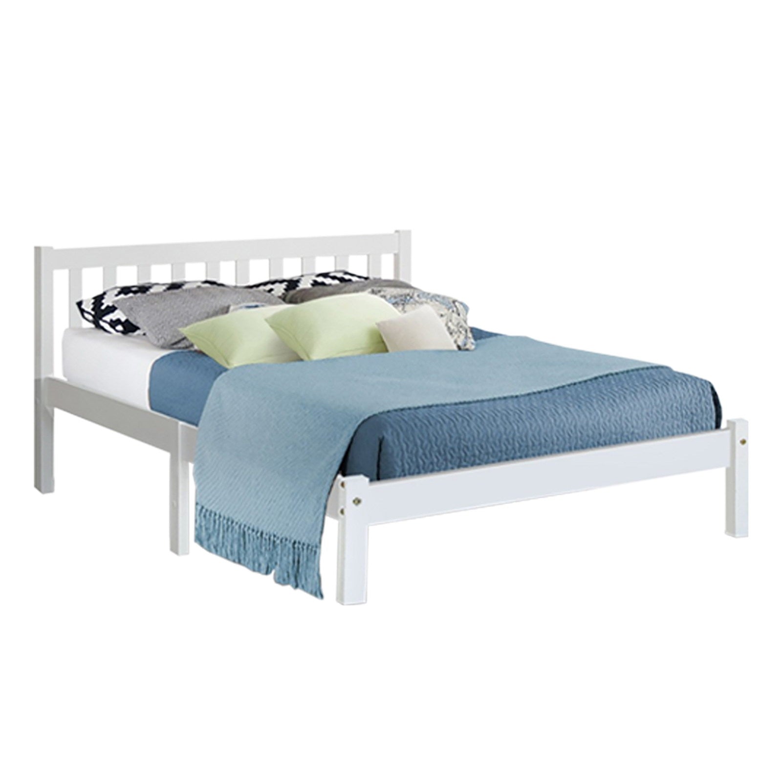 Whitehaven Wooden Queen Bed Frame White - Furniture > Bedroom - Rivercity House & Home Co. (ABN 18 642 972 209) - Affordable Modern Furniture Australia