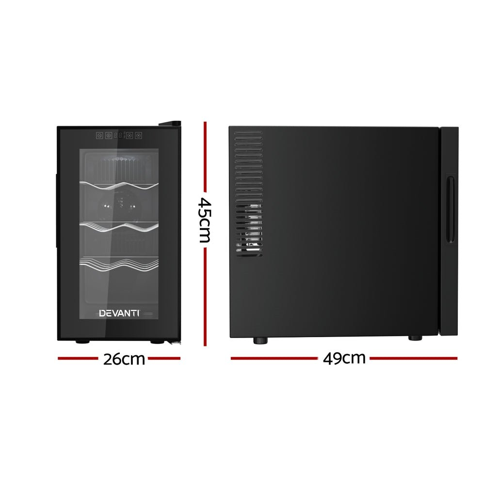 Wine Fridge Cooler 8 Bottles - Appliances > Fridges & Freezers > Wine Fridges - Rivercity House & Home Co. (ABN 18 642 972 209) - Affordable Modern Furniture Australia