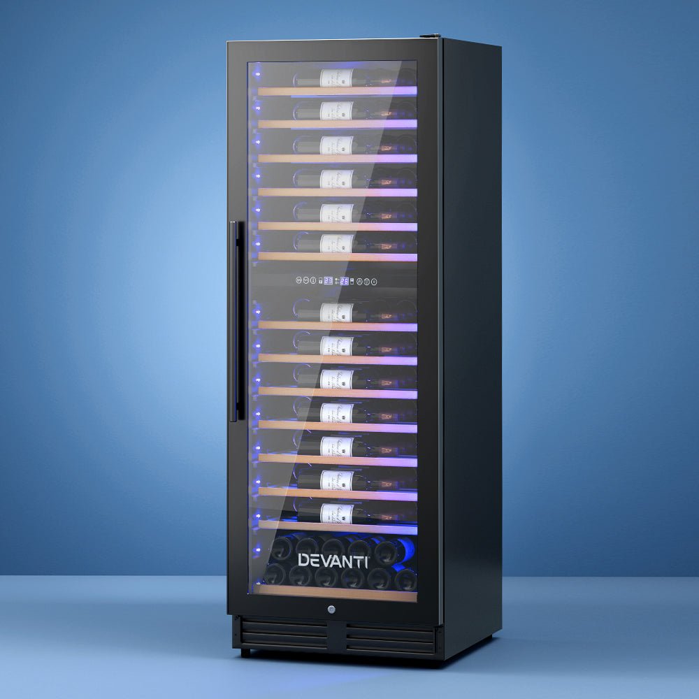 Wine Fridge Cooler Dual Zone 128 Bottles - Appliances > Fridges & Freezers > Wine Fridges - Rivercity House & Home Co. (ABN 18 642 972 209) - Affordable Modern Furniture Australia