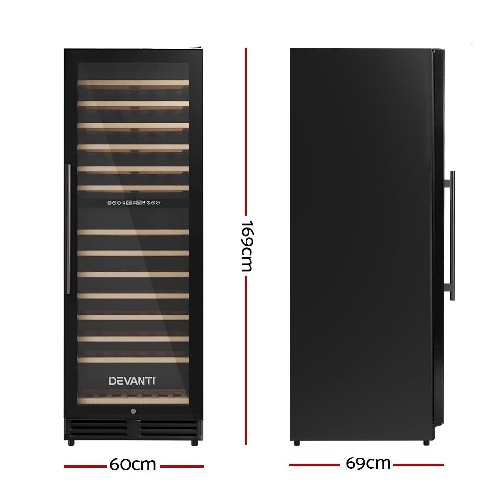 Wine Fridge Cooler Dual Zone 128 Bottles - Appliances > Fridges & Freezers > Wine Fridges - Rivercity House & Home Co. (ABN 18 642 972 209) - Affordable Modern Furniture Australia