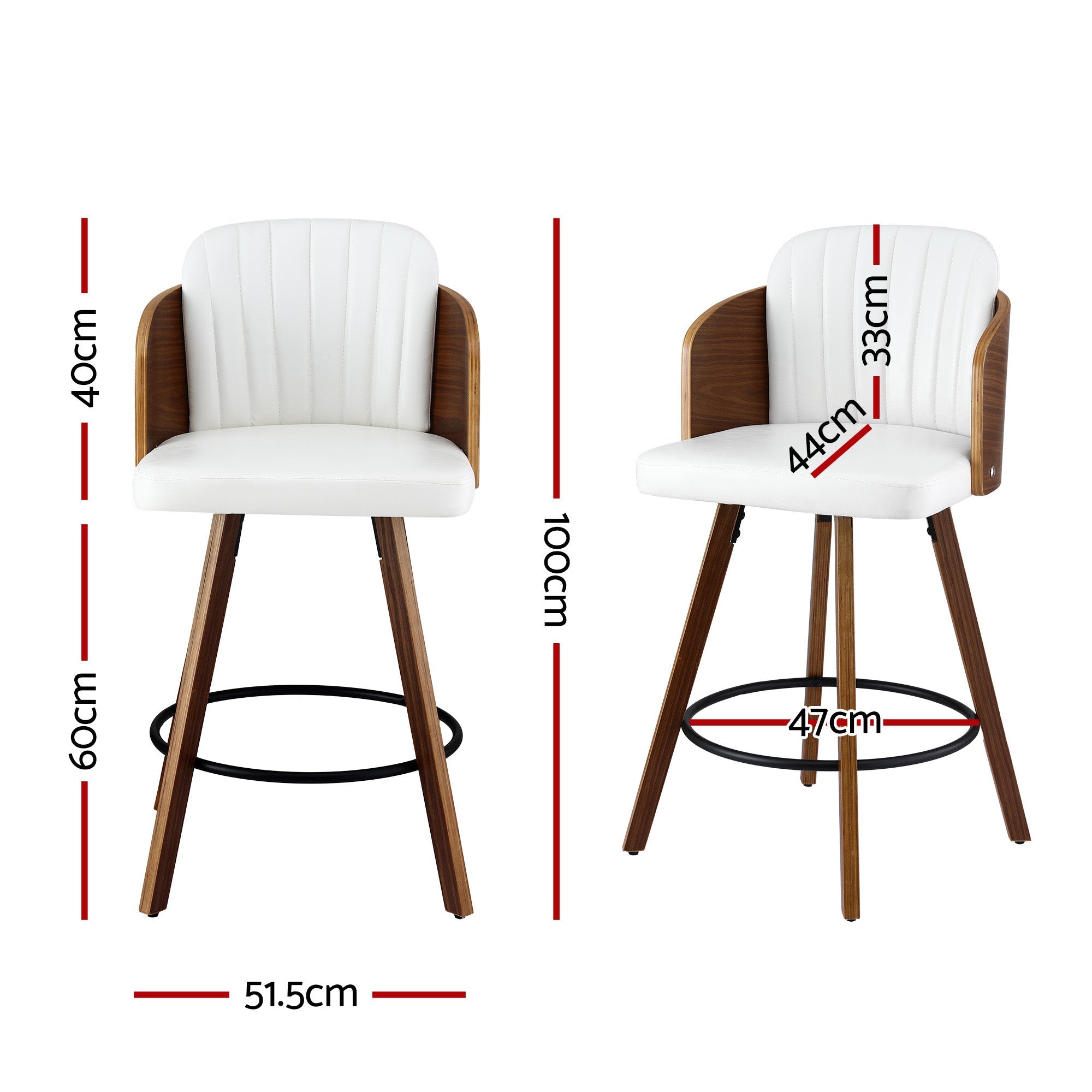 Wooden Bar Stools Swivel Kitchen Counter Stool Chair 58cm Seat Height - Furniture > Bar Stools & Chairs > Table & Bar Stools - Rivercity House & Home Co. (ABN 18 642 972 209) - Affordable Modern Furniture Australia