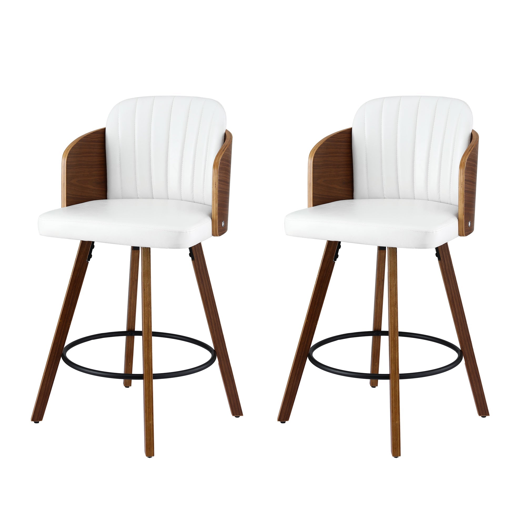 Wooden Bar Stools Swivel Kitchen Counter Stool Chair 58cm Seat Height - Furniture > Bar Stools & Chairs > Table & Bar Stools - Rivercity House & Home Co. (ABN 18 642 972 209) - Affordable Modern Furniture Australia