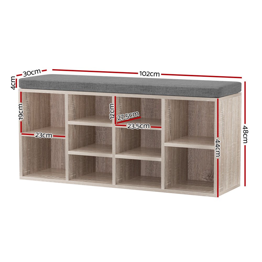 Wooden Bench Shoe Rack - Rivercity House & Home Co. (ABN 18 642 972 209) - Affordable Modern Furniture Australia