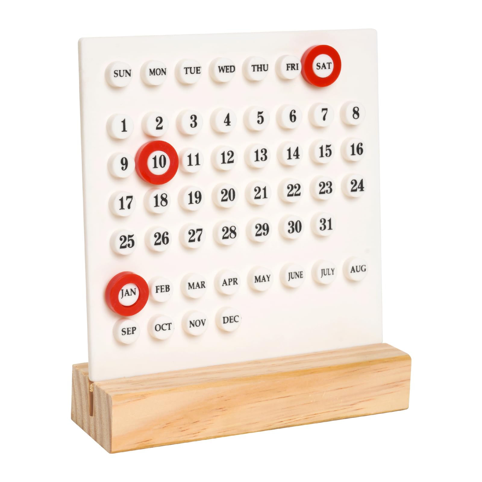 Wooden Perpetual Desk Calendar with Date Indicator - Black - Home & Garden > Home Office Accessories > Calendars, Organisers & Planners - Rivercity House & Home Co. (ABN 18 642 972 209) - Affordable Modern Furniture Australia
