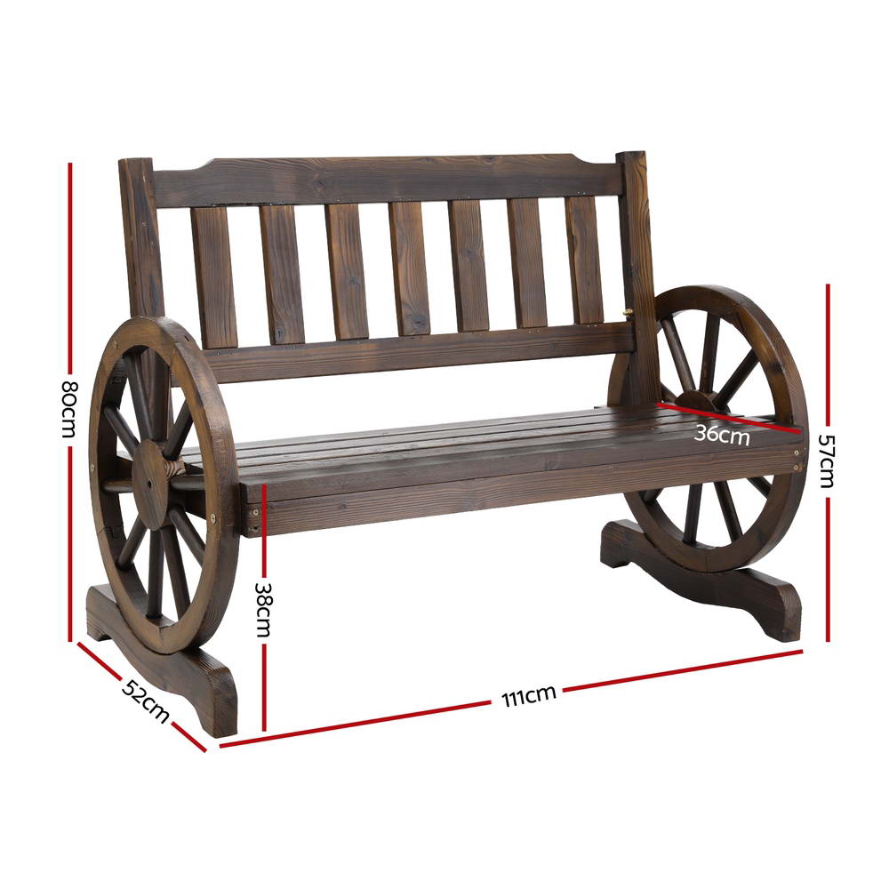Wooden Wagon Wheel Chair - Rivercity House & Home Co. (ABN 18 642 972 209) - Affordable Modern Furniture Australia