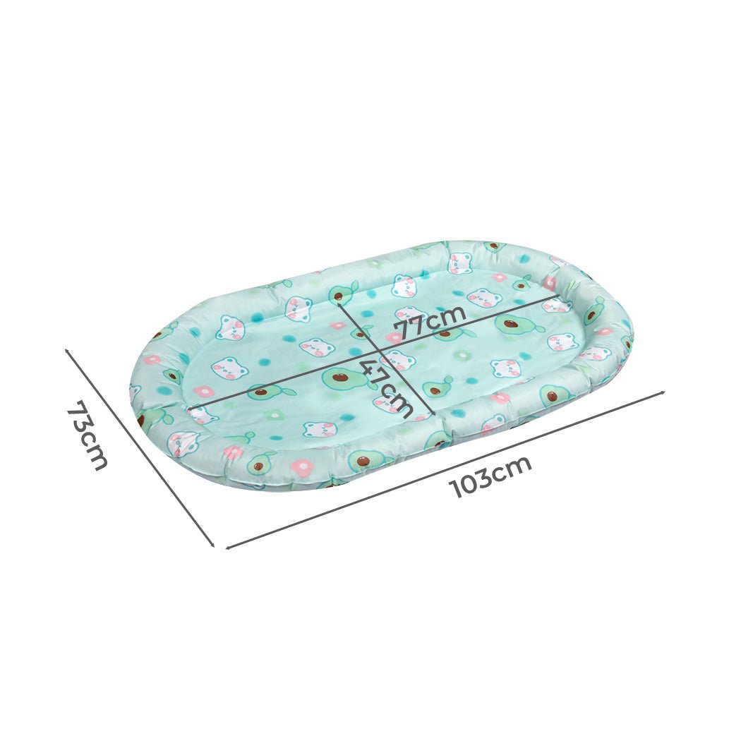 XL Pet Cooling Mat with Support Pillow - Green - Rivercity House & Home Co. (ABN 18 642 972 209) - Affordable Modern Furniture Australia