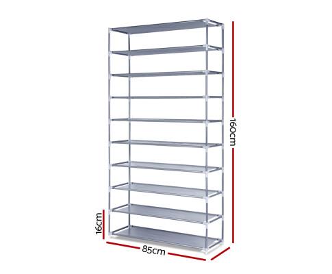 10 Tier Stackable Shoe Rack - Rivercity House & Home Co. (ABN 18 642 972 209) - Affordable Modern Furniture Australia