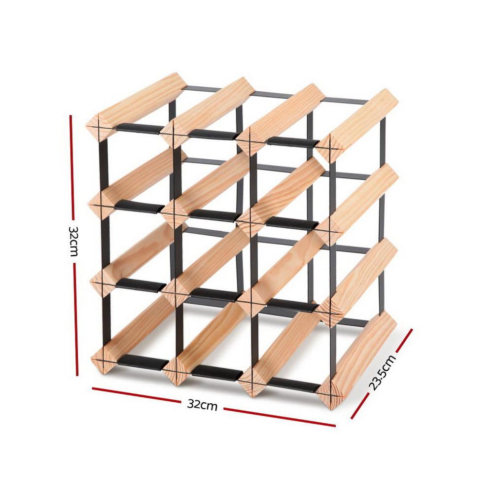 12 Bottle Timber Wine Rack - Home & Garden - Rivercity House & Home Co. (ABN 18 642 972 209) - Affordable Modern Furniture Australia