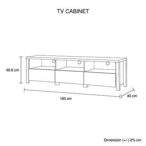 180CM Cielo TV Cabinet Oak - Rivercity House & Home Co. (ABN 18 642 972 209) - Affordable Modern Furniture Australia
