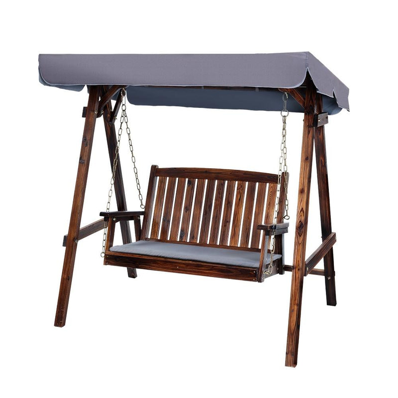 2 Seater Outdoor Wooden Swing Chair - Rivercity House & Home Co. (ABN 18 642 972 209) - Affordable Modern Furniture Australia