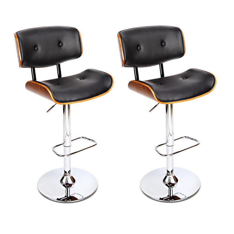 2 x Wooden Bar Stools - Rivercity House & Home Co. (ABN 18 642 972 209) - Affordable Modern Furniture Australia