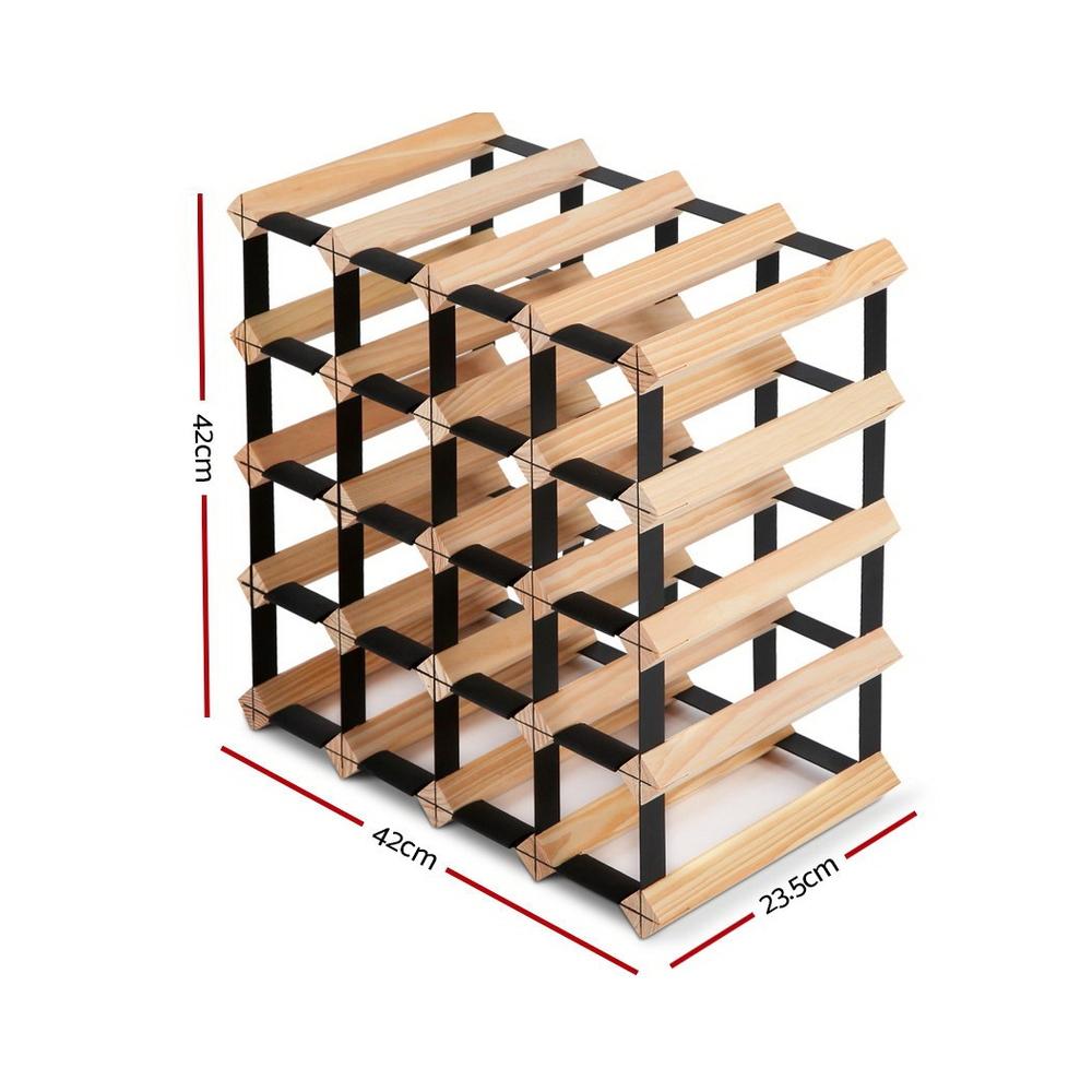 20 Bottle Timber Wine Rack - Home & Garden - Rivercity House & Home Co. (ABN 18 642 972 209) - Affordable Modern Furniture Australia