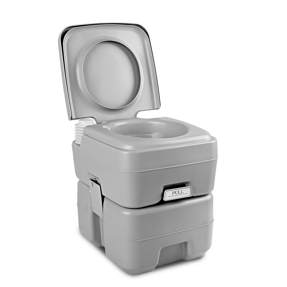20L Portable Outdoor Camping Toilet - Grey - Outdoor > Camping - Rivercity House & Home Co. (ABN 18 642 972 209) - Affordable Modern Furniture Australia