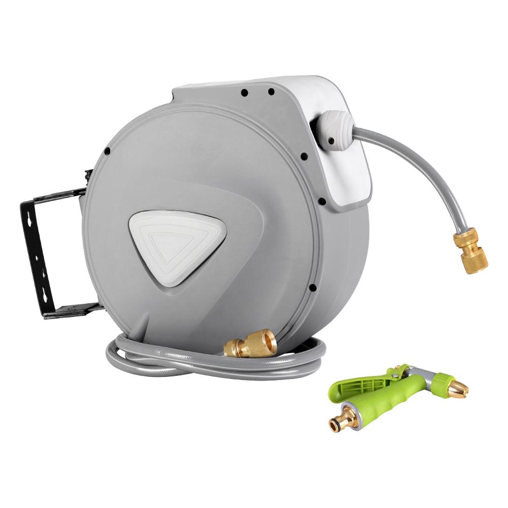 20M Retractable Water Hose Reel Garden Storage AutoRewind Spray Gun - Rivercity House & Home Co. (ABN 18 642 972 209) - Affordable Modern Furniture Australia