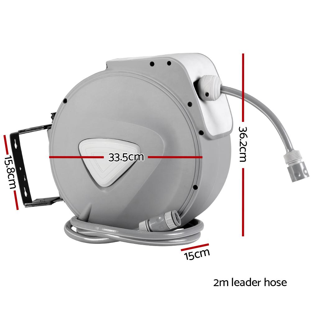 20M Retractable Water Hose Reel Garden Storage AutoRewind Spray Gun - Rivercity House & Home Co. (ABN 18 642 972 209) - Affordable Modern Furniture Australia