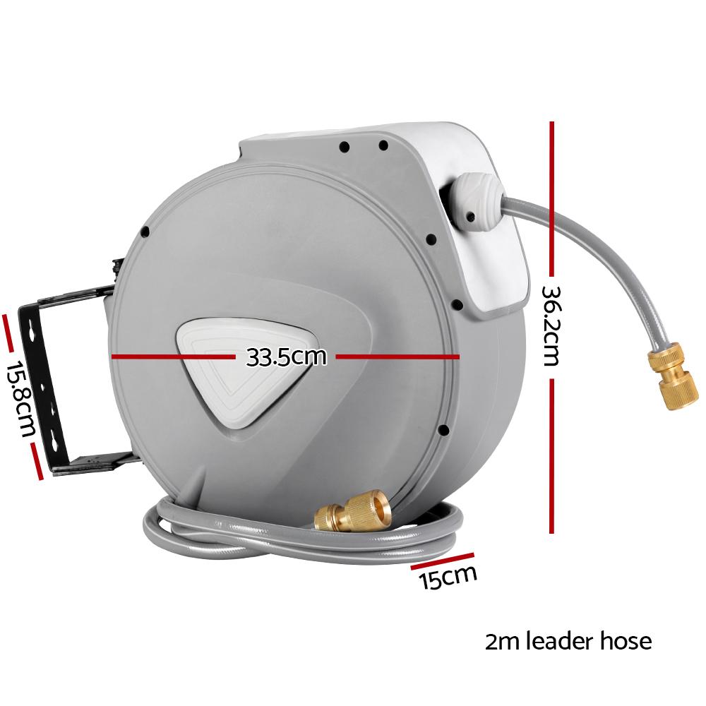 20M Retractable Water Hose Reel Garden Storage AutoRewind Spray Gun - Rivercity House & Home Co. (ABN 18 642 972 209) - Affordable Modern Furniture Australia