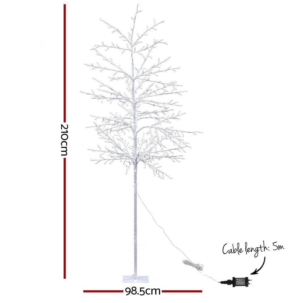 2.1M LED Christmas Branch Tree 480 LED Xmas Warm White Optic Fiber - Occasions - Rivercity House & Home Co. (ABN 18 642 972 209) - Affordable Modern Furniture Australia