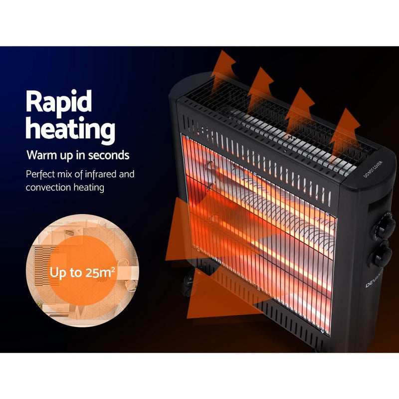 2200W Infrared Radiant Heater Portable Electric Convection Heating Panel - Rivercity House & Home Co. (ABN 18 642 972 209) - Affordable Modern Furniture Australia