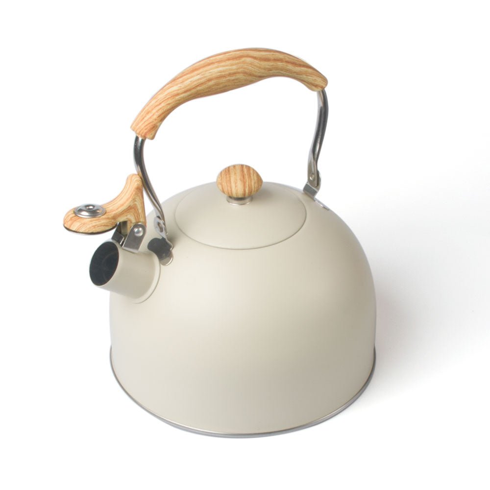 2.5 Liter Tea Whistling Kettle Stainless Steel Modern Whistling Tea Pot for Stovetop Cream - Home & Garden > Kitchenware - Rivercity House & Home Co. (ABN 18 642 972 209) - Affordable Modern Furniture Australia
