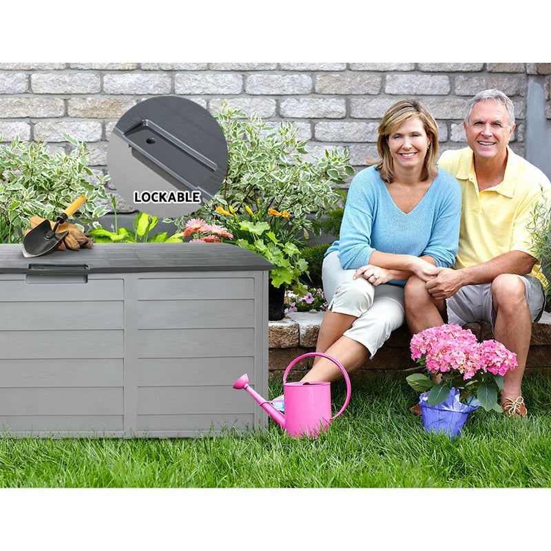290L Outdoor Storage Box - Grey - Rivercity House & Home Co. (ABN 18 642 972 209) - Affordable Modern Furniture Australia