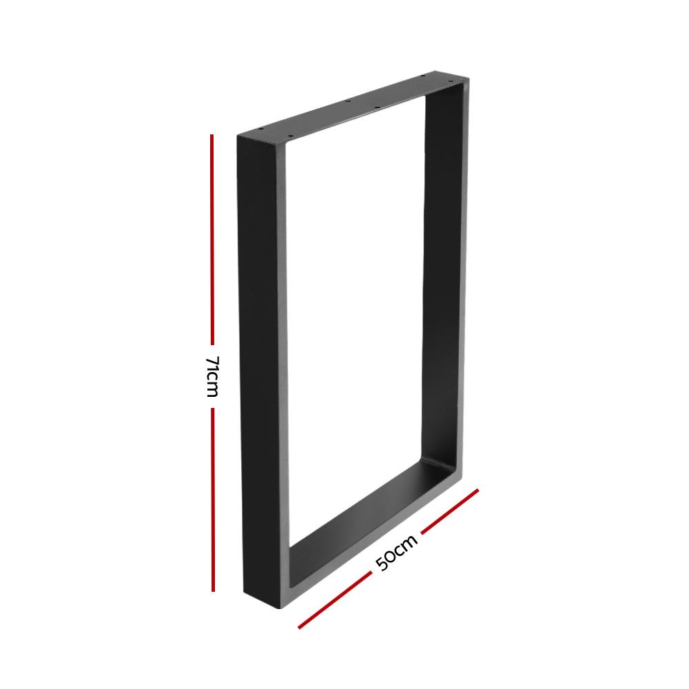 2x Coffee Dining Steel Table Legs 71x50CM Industrial Vintage Bench Metal Box - Rivercity House & Home Co. (ABN 18 642 972 209) - Affordable Modern Furniture Australia