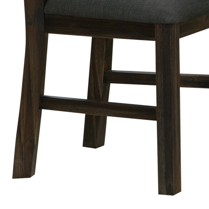 2x Wooden Frame Leatherette in Solid Wood Acacia & Veneer Dining Chairs in Chocolate Colour - Furniture > Dining - Rivercity House & Home Co. (ABN 18 642 972 209) - Affordable Modern Furniture Australia