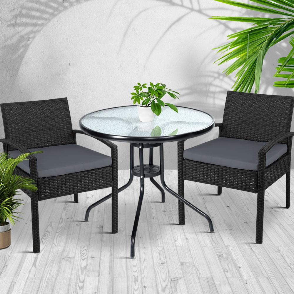 3 Piece Outdoor Furniture Dining Set - Rivercity House & Home Co. (ABN 18 642 972 209) - Affordable Modern Furniture Australia