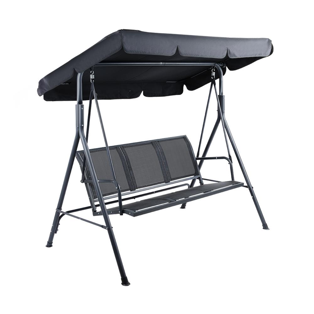 3 Seater Swing Chair Black - Rivercity House & Home Co. (ABN 18 642 972 209) - Affordable Modern Furniture Australia