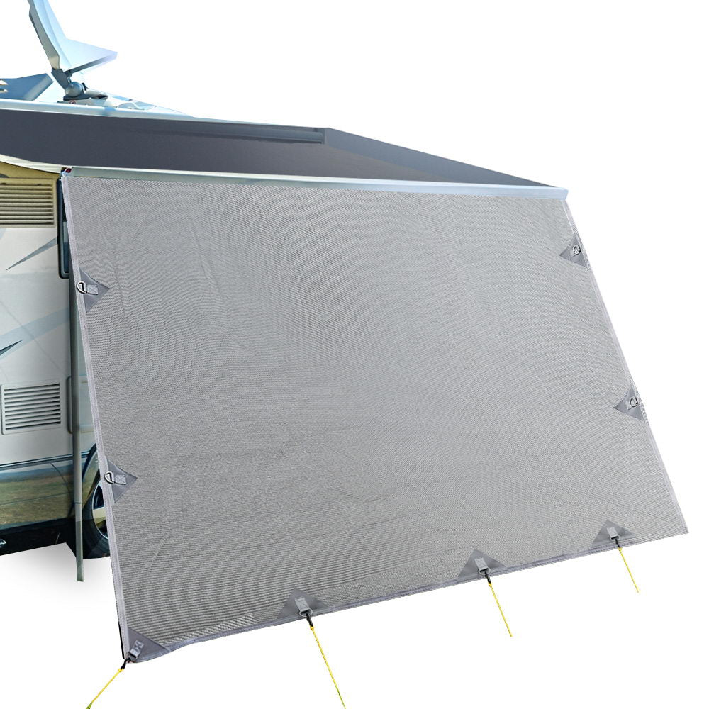 3.7M Caravan Privacy Screens 1.95m Roll Out Awning End Wall Side Sun Shade - Outdoor > Camping - Rivercity House & Home Co. (ABN 18 642 972 209) - Affordable Modern Furniture Australia