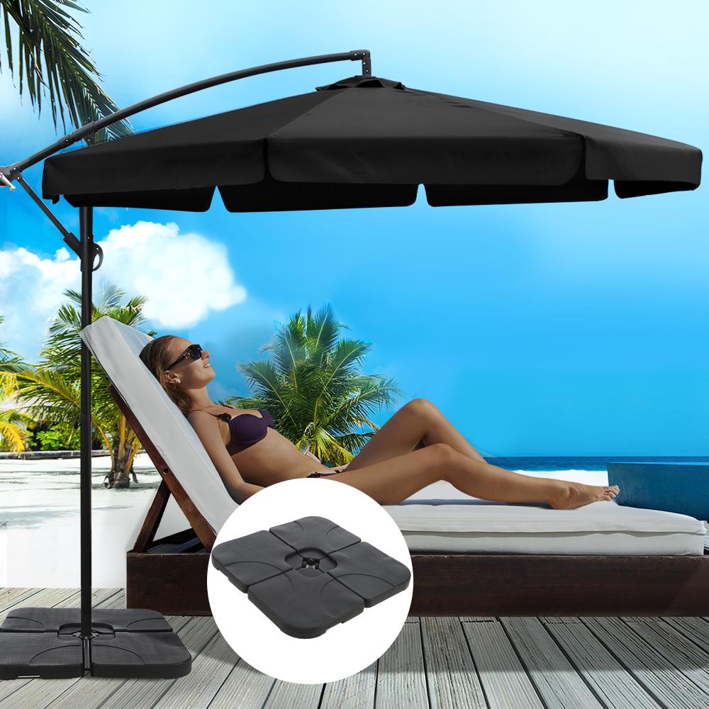 3M Umbrella with 50x50cm Base (Black) - Rivercity House & Home Co. (ABN 18 642 972 209) - Affordable Modern Furniture Australia