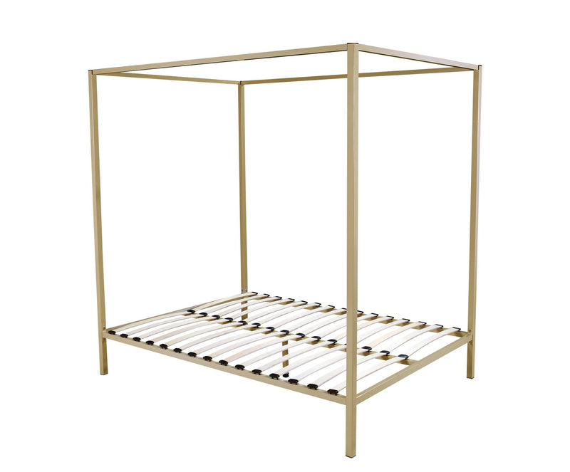 4 Poster Queen Bed Frame Gold - Rivercity House & Home Co. (ABN 18 642 972 209) - Affordable Modern Furniture Australia