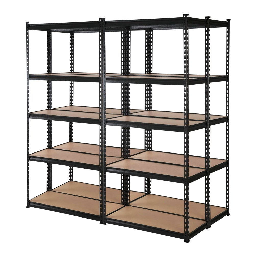 4 x 1.8M Garage Shelving Warehouse Racking Black - Rivercity House & Home Co. (ABN 18 642 972 209) - Affordable Modern Furniture Australia