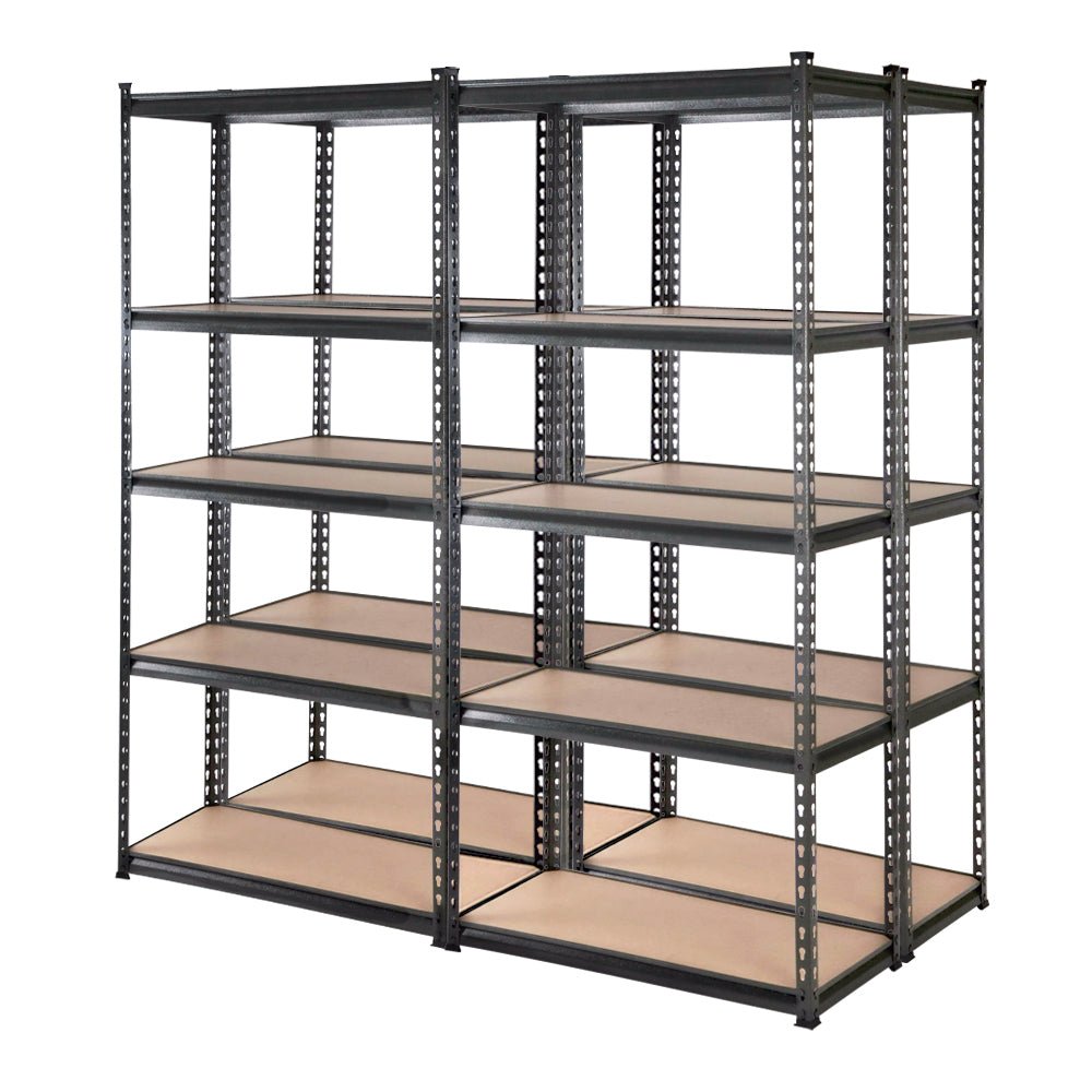 4 x 1.8M Garage Shelving Warehouse Racking Charcoal - Rivercity House & Home Co. (ABN 18 642 972 209) - Affordable Modern Furniture Australia