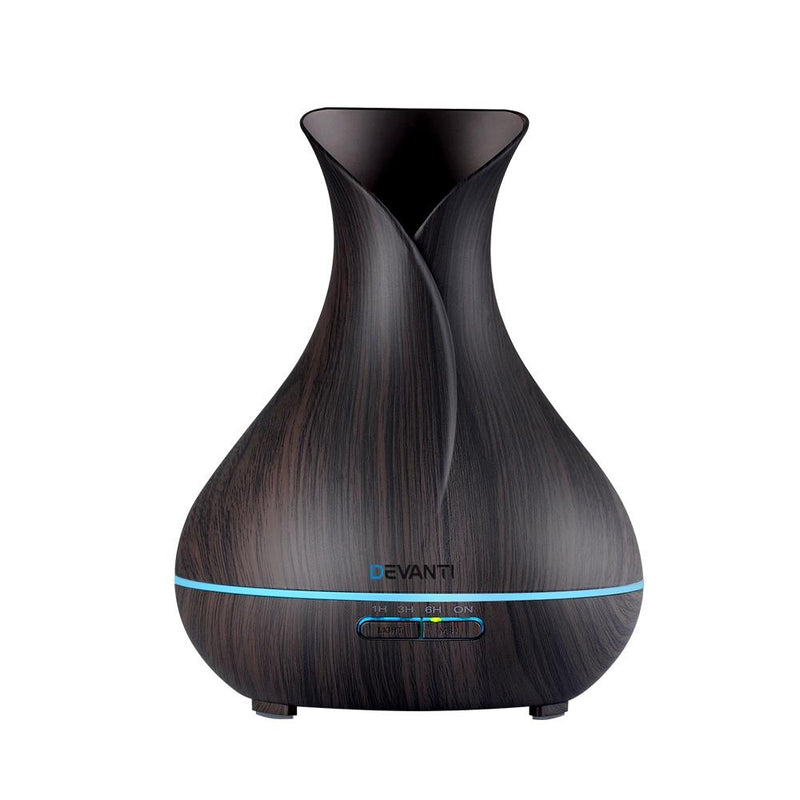 4 in 1 Aroma diffuser with remote (Dark wood) - Rivercity House & Home Co. (ABN 18 642 972 209) - Affordable Modern Furniture Australia