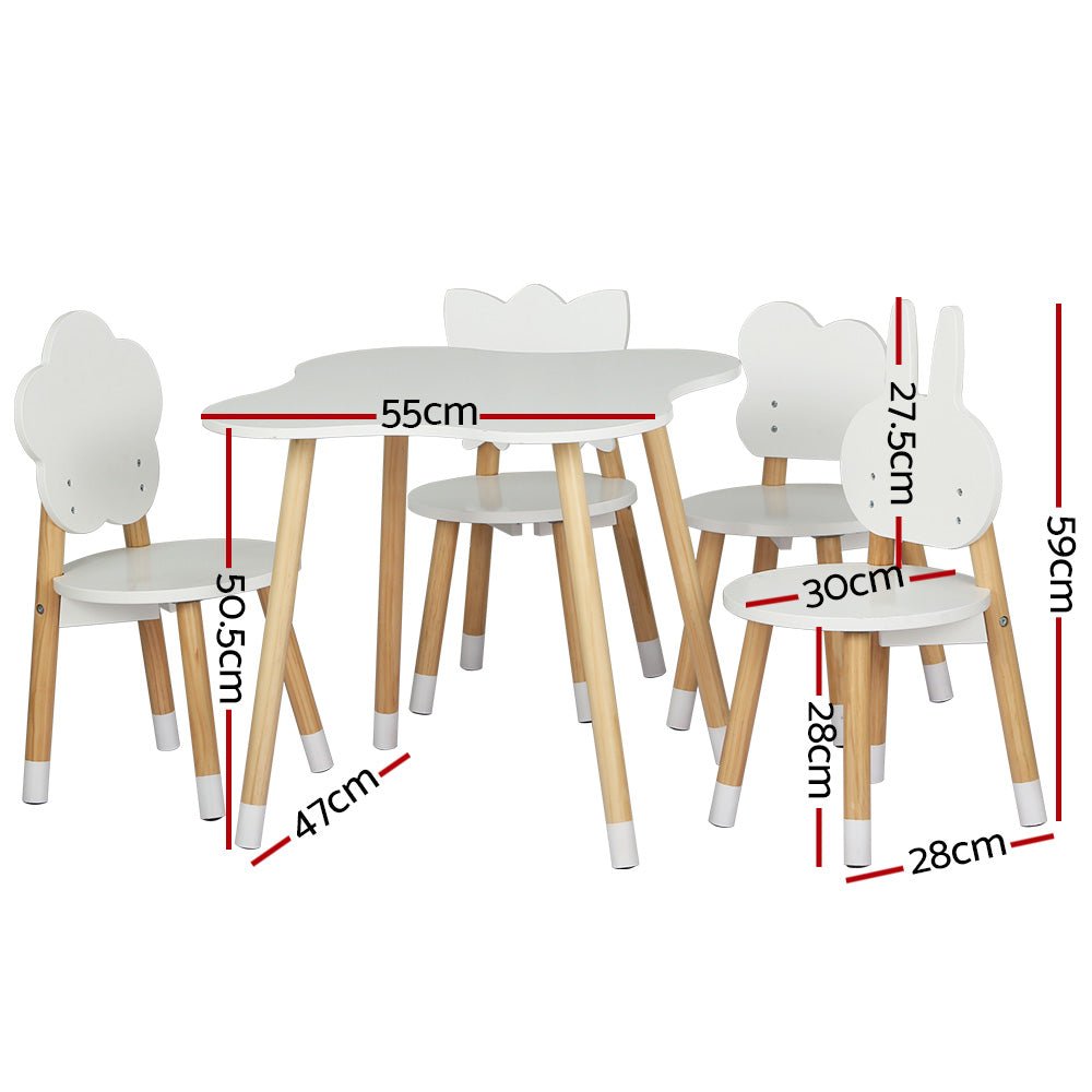 5 Piece Kids Table and Chairs Set Children Activity Study Play Desk - Baby & Kids > Kid's Furniture - Rivercity House & Home Co. (ABN 18 642 972 209) - Affordable Modern Furniture Australia