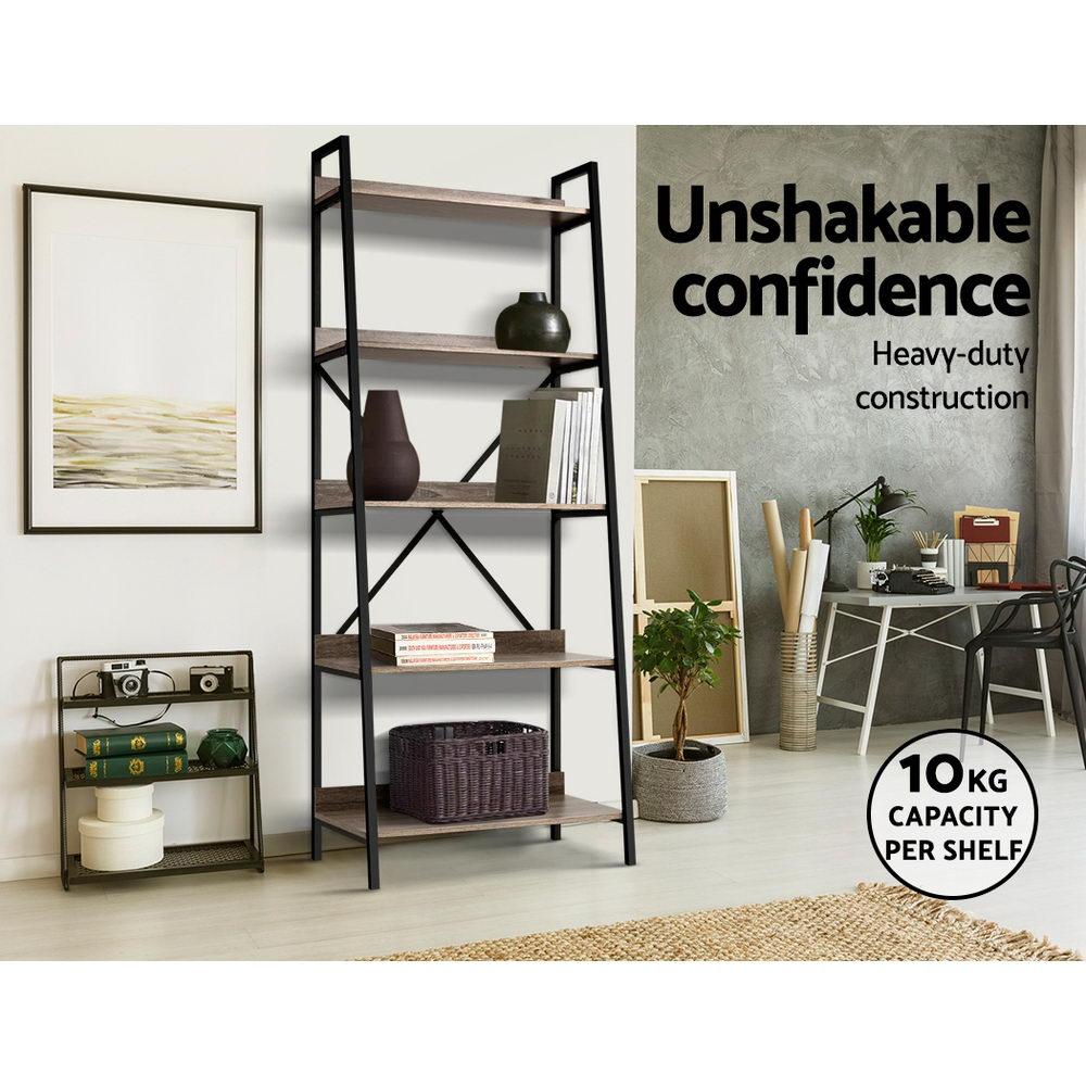 5 Tier Bookcase - Rivercity House & Home Co. (ABN 18 642 972 209) - Affordable Modern Furniture Australia